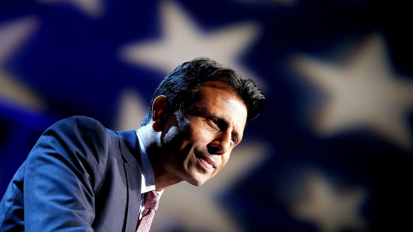 Louisiana Governor Bobby Jindal announces his candidacy for the 2016 Presidential nomination during a rally a the Pontchartrain Center on June 24, 2015 in Kenner, Louisiana.