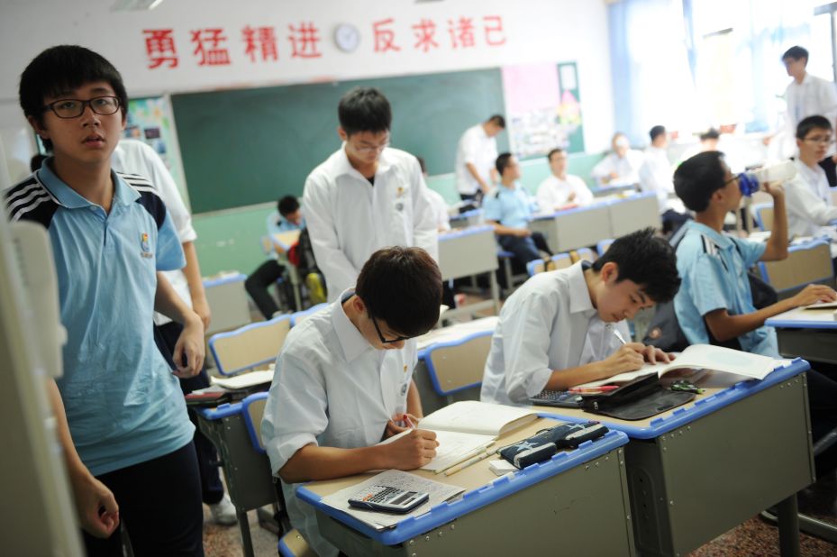 Students in China commonly have to take extra-curricular classes or hire tutors after school. The ultimate goal is to do well in annual National College Entrance Exams -- or gaokao -- the only way to get into college.