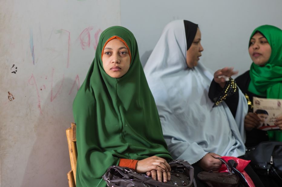More women have undergone FGM in Egypt than any other country. Here, women wait to tell their stories about living with FGM at the Society of Islamic Center near Sohag in January 2015.