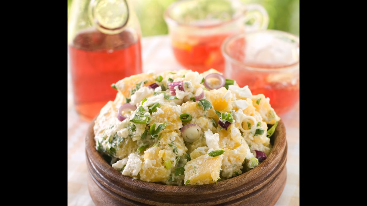 Ingredients of potato salad such as potatoes, pasta and eggs -- not mayonnaise -- are prone to contamination. 