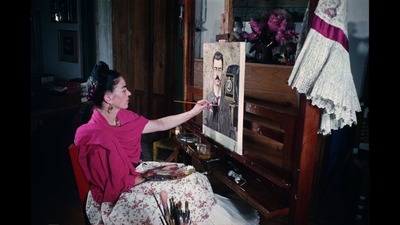 Mexican painter Frida Kahlo works on her now-famous "Portrait of My Father" in 1951. As well-known for her independence as she is for her portraits, Kahlo is the subject of a new book containing never-before-seen pictures of her private life. <a href="http://www.abramsbooks.com/product/frida-kahlo_9781419714238/" target="_blank" target="_blank">"Frida Kahlo: The Gisele Freund Photographs" is published by Abrams</a> and offers an intimate glimpse inside the world of the late artist.