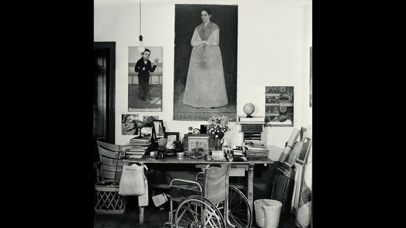 A view of Kahlo's desk at her home "La Casa Azul" (The Blue House) in Mexico City.