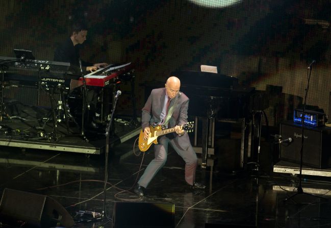 Scottish Live Aid co-founder and performer Midge Ure still tours internationally. Seen here in 2014, Ure recently told <a href="index.php?page=&url=http%3A%2F%2Fwww.mirror.co.uk%2F3am%2Fcelebrity-news%2Flive-aid-founder-midge-ure-5920506" target="_blank" target="_blank">The Mirror </a>about his battles with substance abuse before making a new life with his yoga-teacher wife and four daughters.