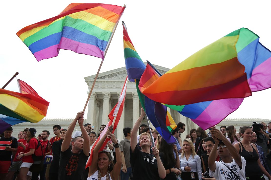 SCOTUS Gay Pride flags June 26, 2015