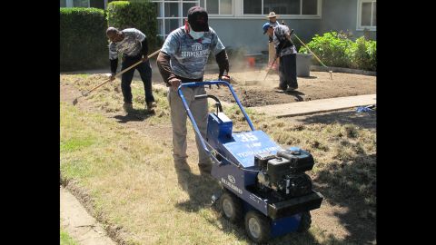 As Southern California water utilities offer up to $6,000 in rebates to homeowners if they replace lawns with drought-friendly plants, a cottage industry also grows, such as these laborers who specialize in sod removal.