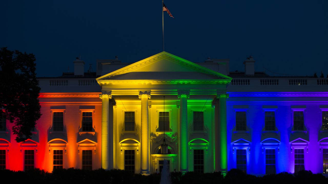 White House shines rainbow colors