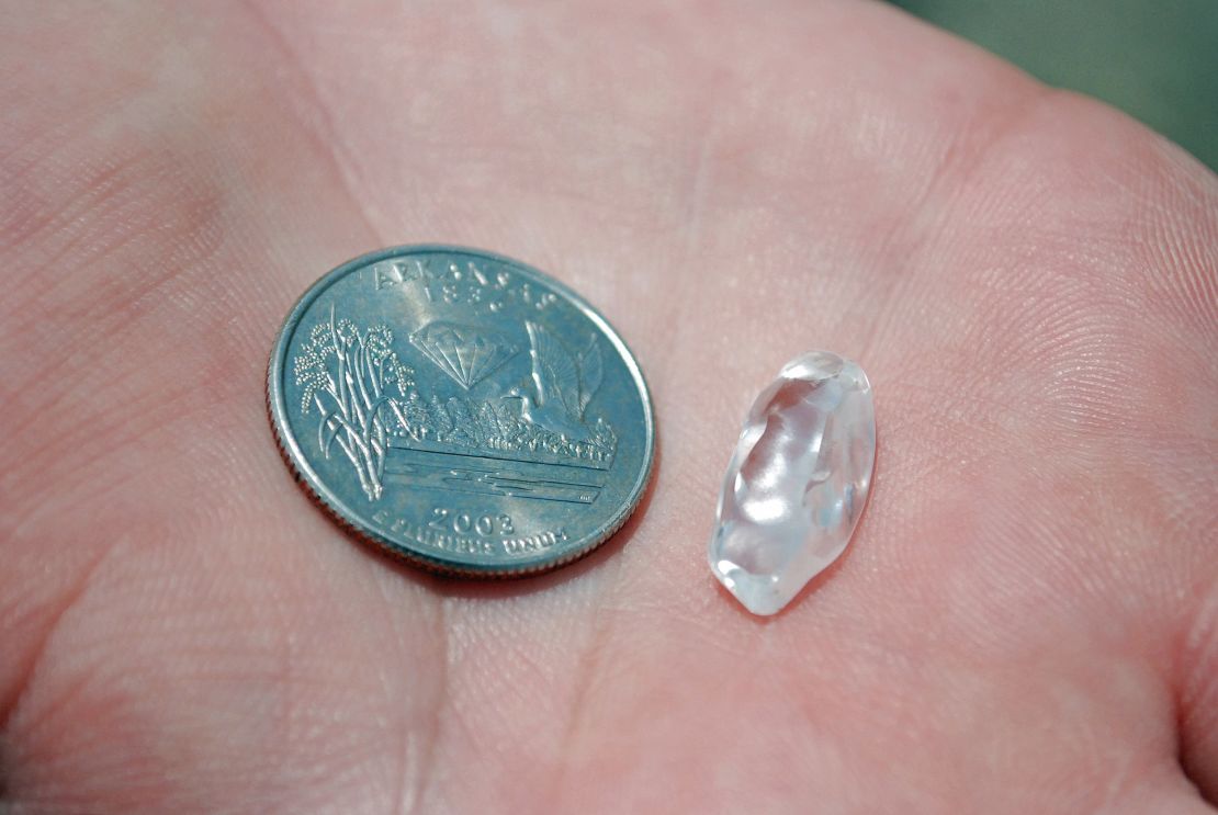 Oskarson named her find the Esperanza Diamond. (Note the diamond on the Arkansas commemorative quarter.)