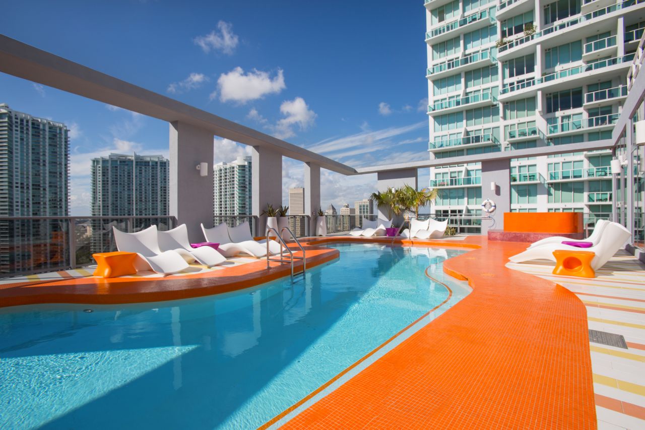 The 25-story MyBrickell Urban Condo in Miami, Florida, designed by Karim Rashid