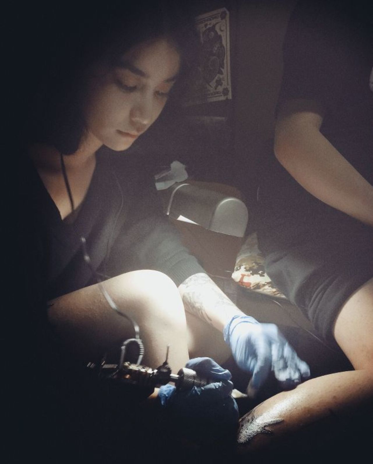 Qiao Zhengfei, a tattoo artist who opened up her own studio in her native Xiamen before moving her business to Beijing. She specializes in "blackwork," an intricate form based on a style of embroidery. 