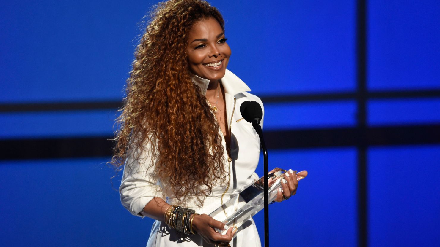 Janet Jackson accepts the Ultimate Icon Award at the BET Awards on Sunday, June 28, in Los Angeles.