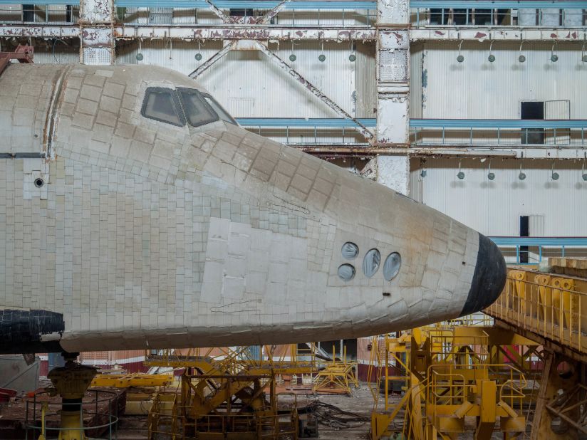 Only one of the reusable Buran shuttles ever made it into space, in 1988, but it was destroyed when the hangar it was housed in collapsed in 2002. Meanwhile, these two prototypes have been left to accumulate dust in the desert steppes of Kazakhstan.