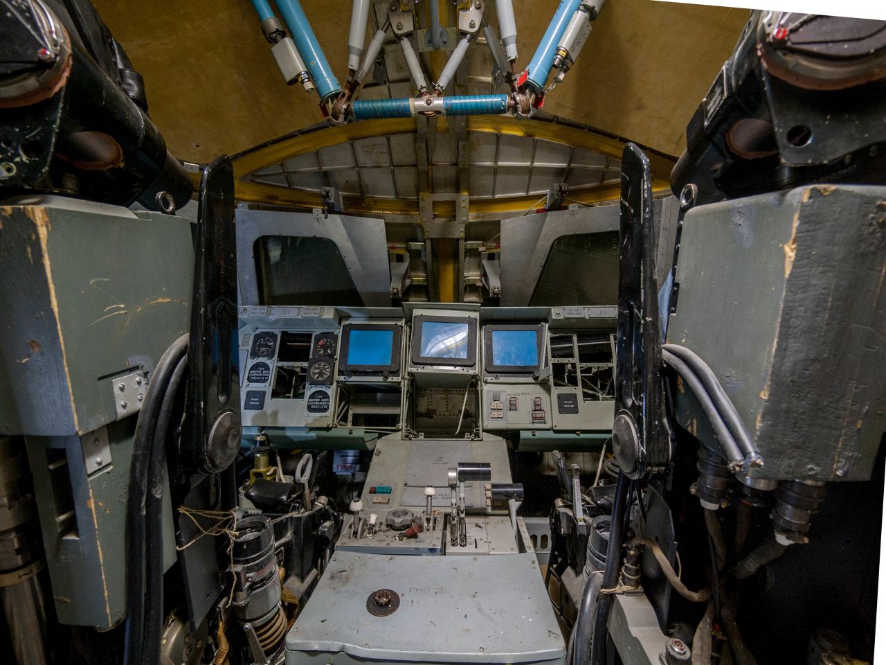A glimpse inside the cockpit. 