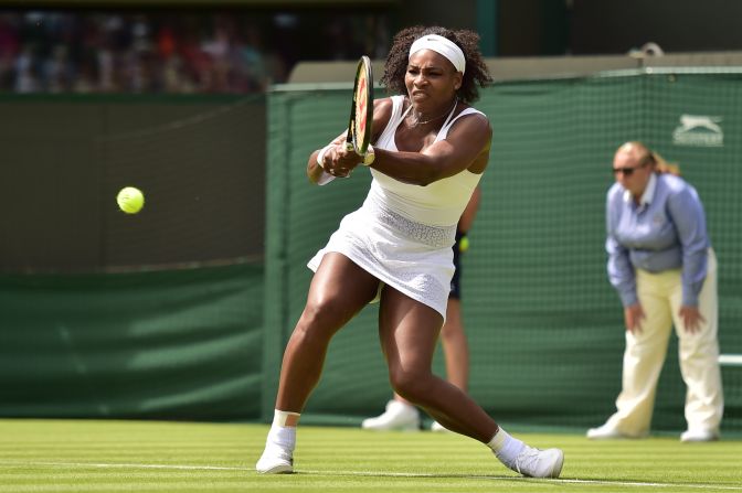Serena Williams, the women's No. 1, made a sluggish start against Russia's Margarita Gasparyan, falling behind 3-1. But she ran out a 6-4 6-1 winner. 