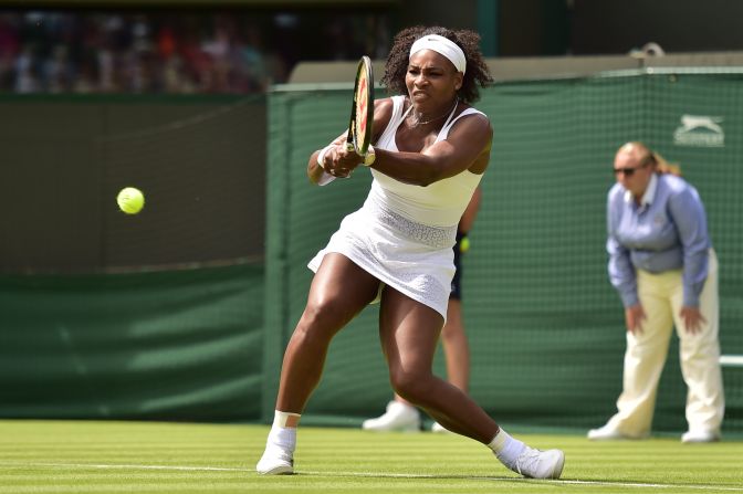 Serena Williams, the women's No. 1, made a sluggish start against Russia's Margarita Gasparyan, falling behind 3-1. But she ran out a 6-4 6-1 winner.