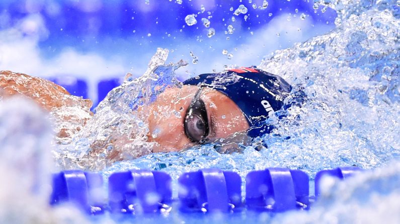 Norway's Eivind Bjelland swims the 400-meter freestyle during a preliminary race Tuesday, June 23, at the European Games.