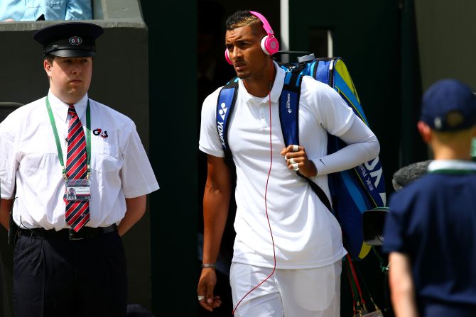 Last year's quarterfinalist, Nick Kyrgios, began this year's tournament by ousting Diego Schwartzman in straight sets. 