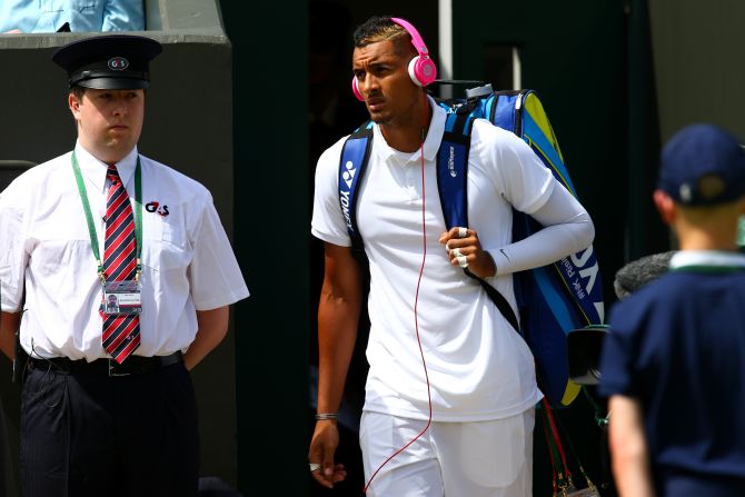 Last year's quarterfinalist, Nick Kyrgios, began this year's tournament by ousting Diego Schwartzman in straight sets.