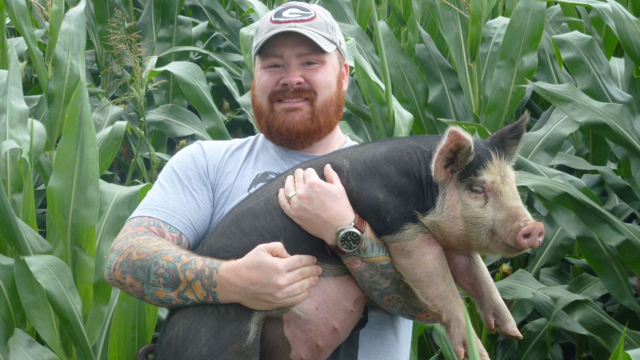 Kevin Gillespie's new cookbook, "Pure Pork Awesomeness," has recipes for such treats as candied bacon and Coca-Cola glazed pork shoulder.