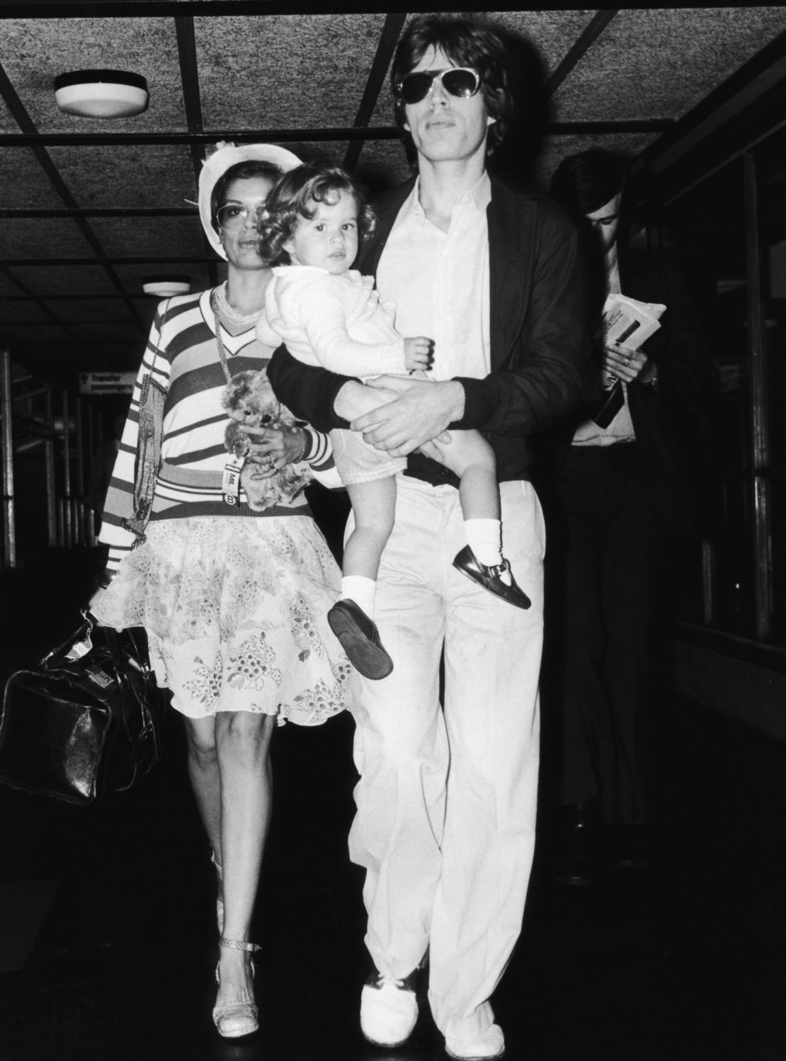 Jade Jagger (center) with parents Mick and Bianca Jagger in 1974.