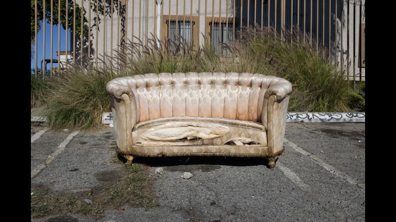 A sofa on Brazil Street in the Atwater Village neighborhood.