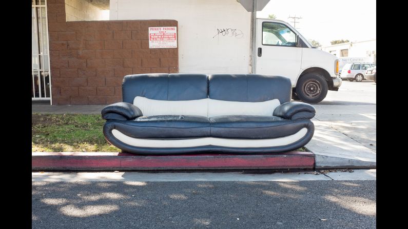 A sofa on Riverdale Drive in Glendale.
