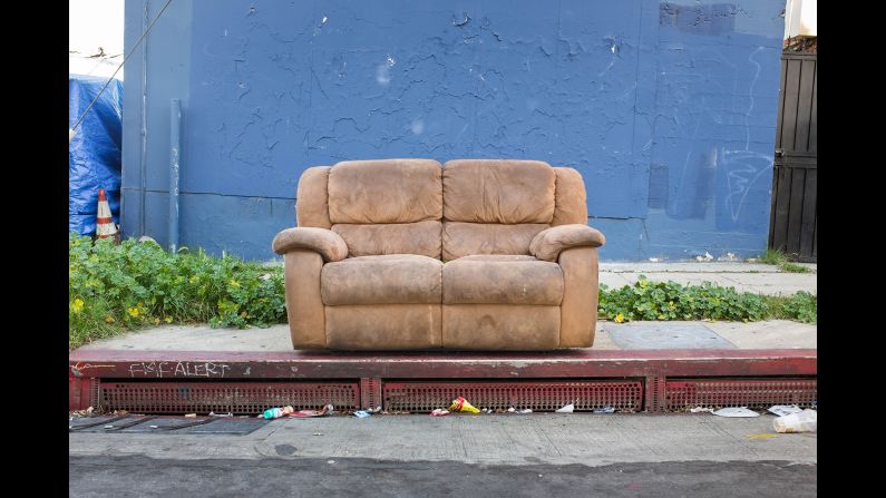 A sofa on Breed Street in Boyle Heights.