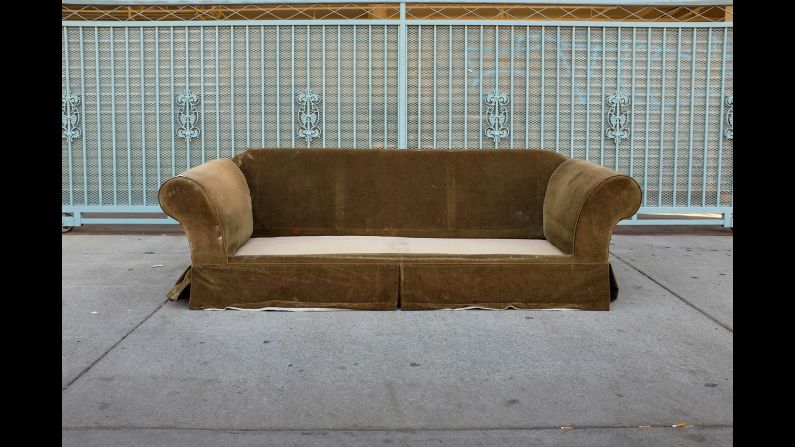 A sofa on Toledo Street in Highland Park.