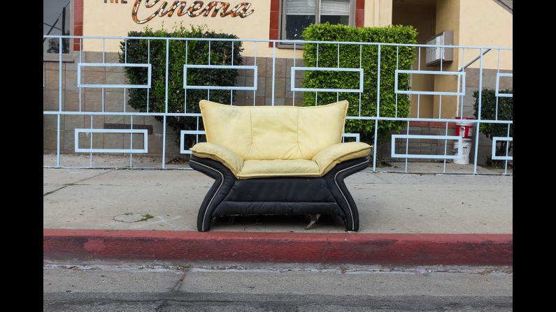 A chair on Cahuenga Boulevard in Hollywood.
