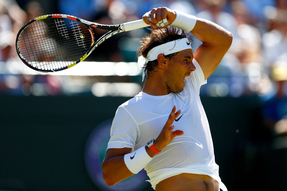 Two-time champion Rafael Nadal eased past Brazil's Thomaz Belucci in three sets. The only blip for him was falling behind by an early break in the third. 