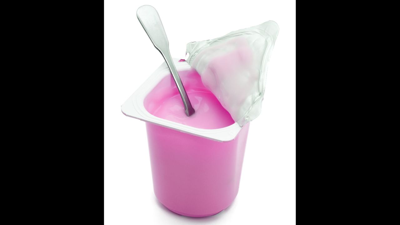 Parents should watch out for added sugar in flavored yogurt branded for kids. Click through our gallery for more information on kid-friendly food that might contain extra sugar. 