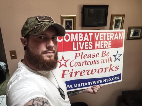 The signs are free to veterans and are just one part of what the group does for the military community. Military with PTSD had provided over 2,500 signs by the end of June after getting its first shipment in May.