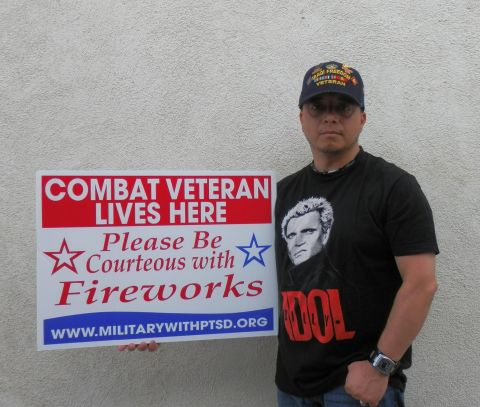 The Facebook group has over 140,000 members, including Louis Geiger Jr., pictured above. "We are all about supporting each other and helping each other," said Shawn Gourley, founder of Military with PTSD.