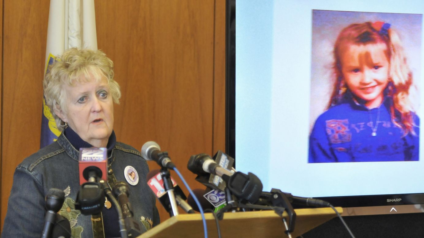 Maureen Lemieux, grandmother of Holly Piirainen, speaks to reporters in Springfield during a 2012 press conference. Holly was 10 when she was abducted and killed in 1993.