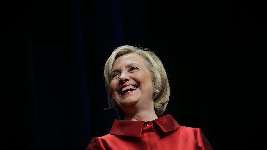 Democratic U.S. presidential hopeful and former U.S. Secretary of the State Hillary Clinton speaks during the Democratic Party of Virginia Jefferson-Jackson dinner June 26, 2015 at George Mason University's Patriot Center in Fairfax, Virginia.