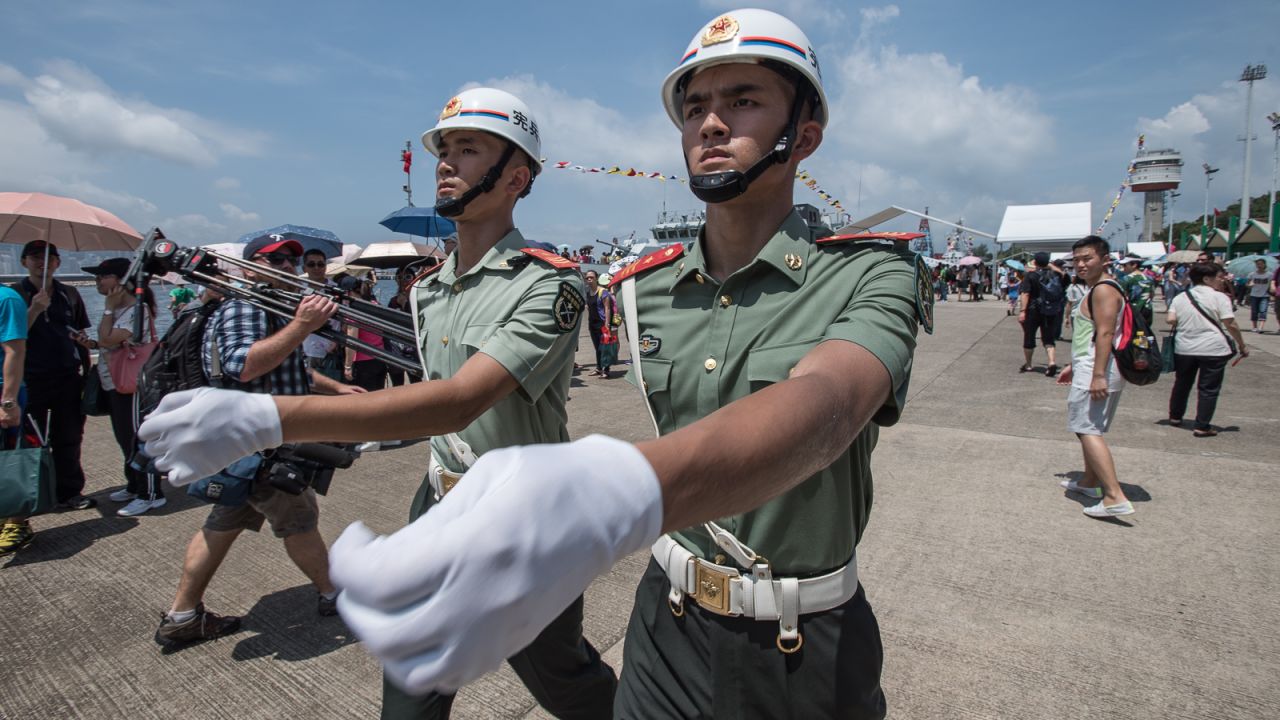 Hong Kong's governing Basic Law stipulates the garrison "shall not interfere in the local affairs of Hong Kong," but the Hong Kong government may request assistance from soldiers during emergencies.