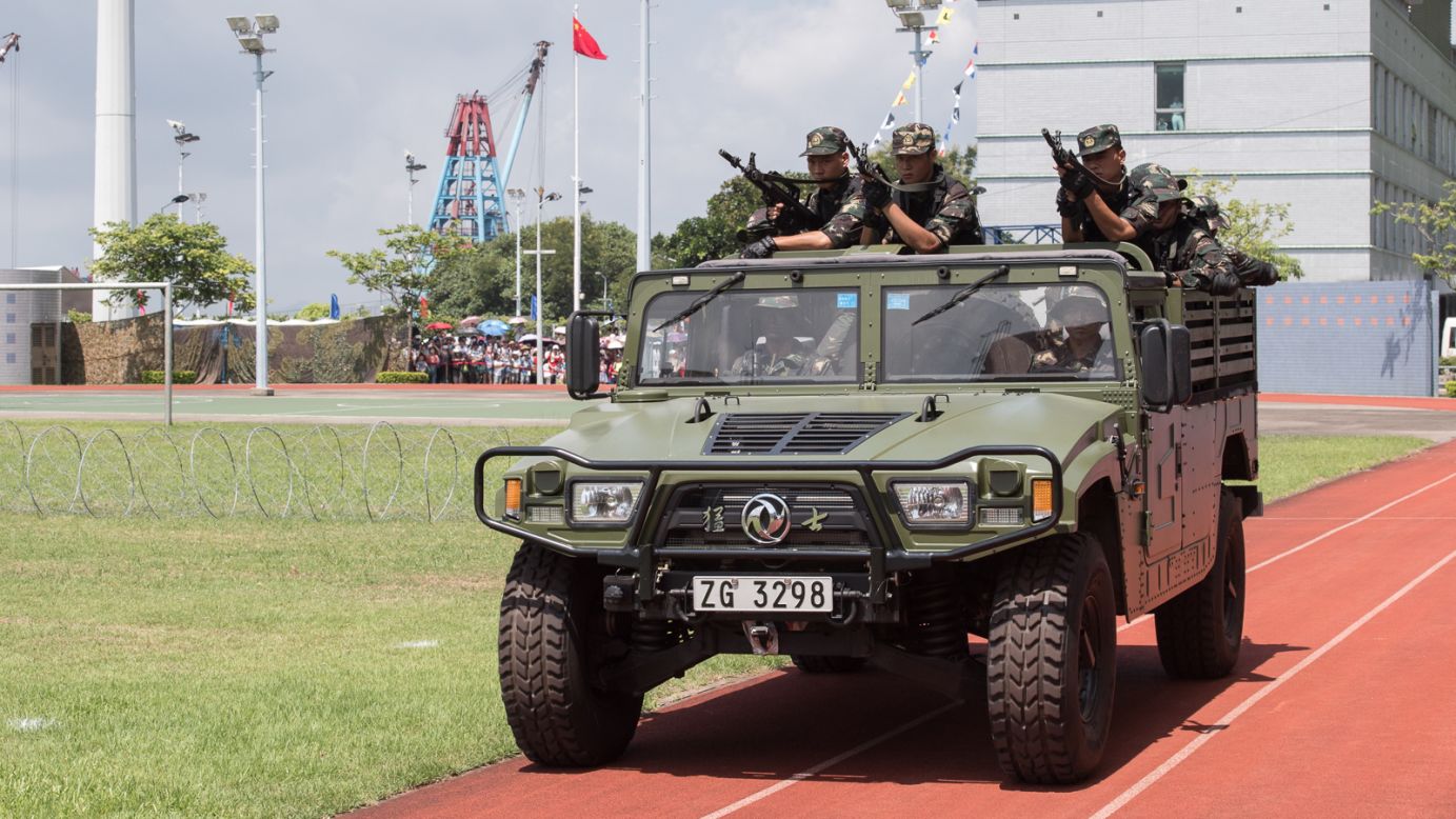 For many Hong Kongers, the sight of PLA vehicles still evokes memories of the 1989 Tiananmen Square crackdown, when Chinese soldiers opened fire on student protesters in Beijing. 