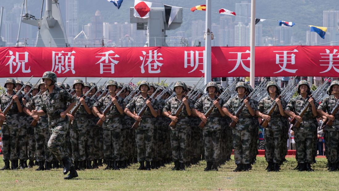 Every year, on July 1 -- the anniversary of the return of Hong Kong to Chinese control, the PLA allows some of the city's residents to look inside the secretive base.