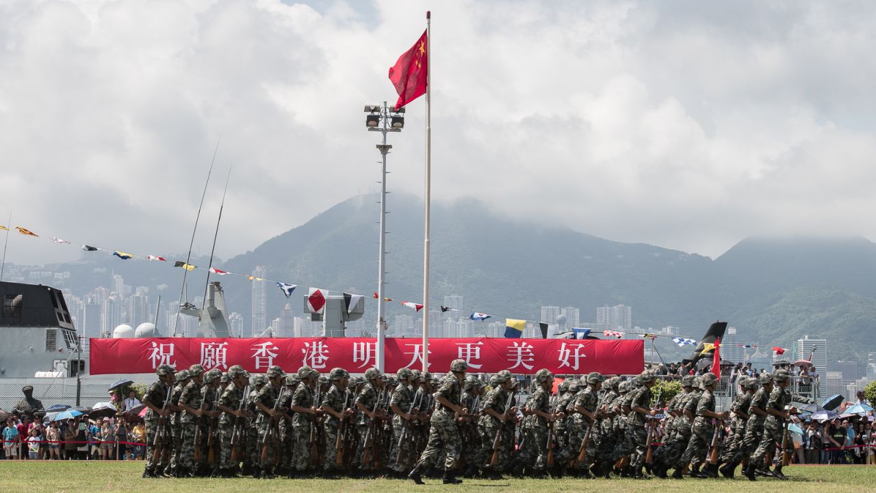 In the heart of Hong Kong, a former British colony, sits an unmistakable symbol of the city's Chinese rule, now in its 18th year: The barracks of the People's Liberation Army (PLA).