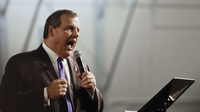 New Jersey Gov. Chris Christie announces his candidacy for the Republican presidential nomination at Livingston High School on June 30, 2015 in Livingston Twp., New Jersey.