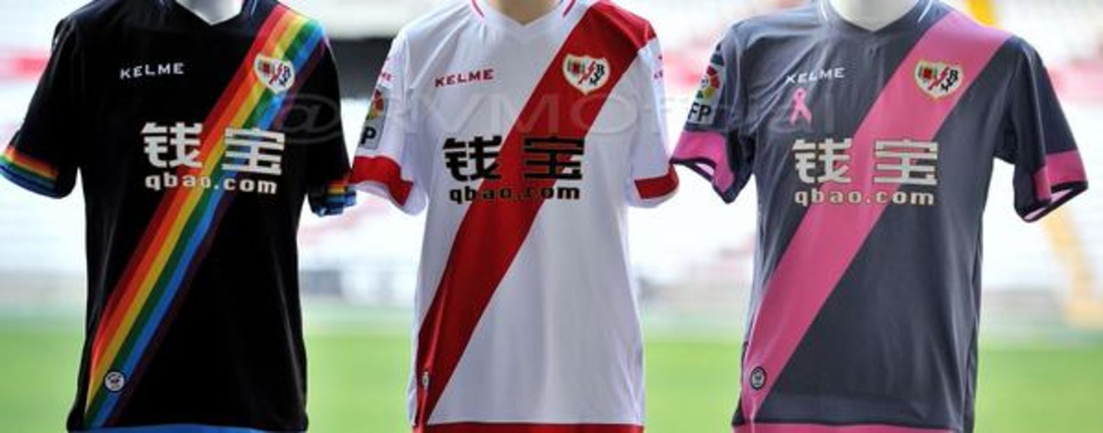 Rayo Vallecano unveiled its new strips for next season -- and its rainbow version brought about huge support on social media. Its sash consists of six different colors representing different causes within society. The rainbow represents those fighting against homophobia.