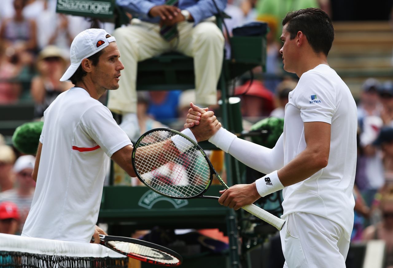 Veteran Tommy Haas, left, might have played his final match at Wimbledon, too. He lost in four sets to Canadian Milos Raonic on Canada Day. 