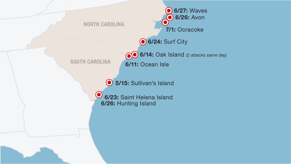 t1 map shark attacks carolinas 2015