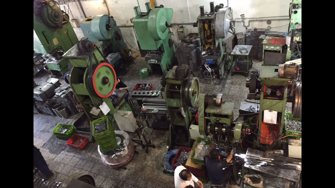 Despite its name, the Modern Technic factory is much less automated than most modern auto plants. Most of the machinery is Iranian-made or comes from Russia.
