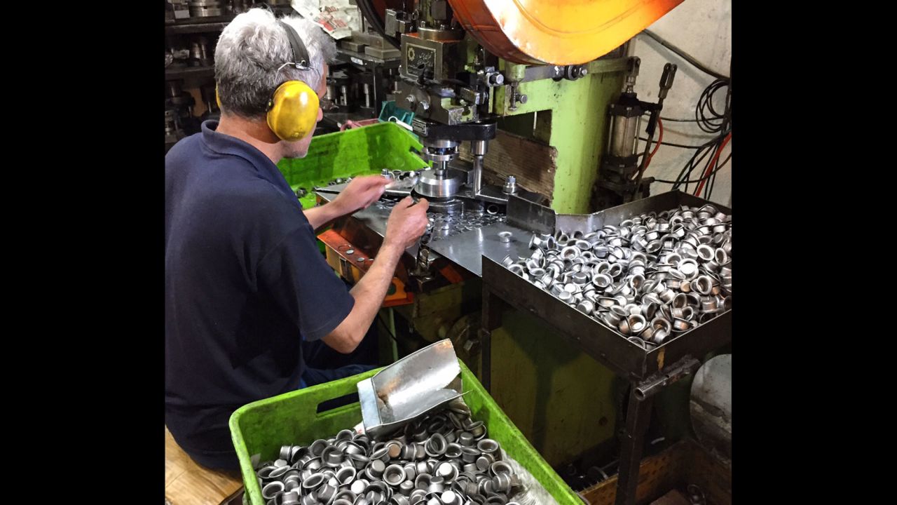 While the shops are full of fruit, other Iranian industries have it harder because of decades of international sanctions. At the Modern Technic factory in Tehran, workers mold auto parts by hand or with only basic machinery.