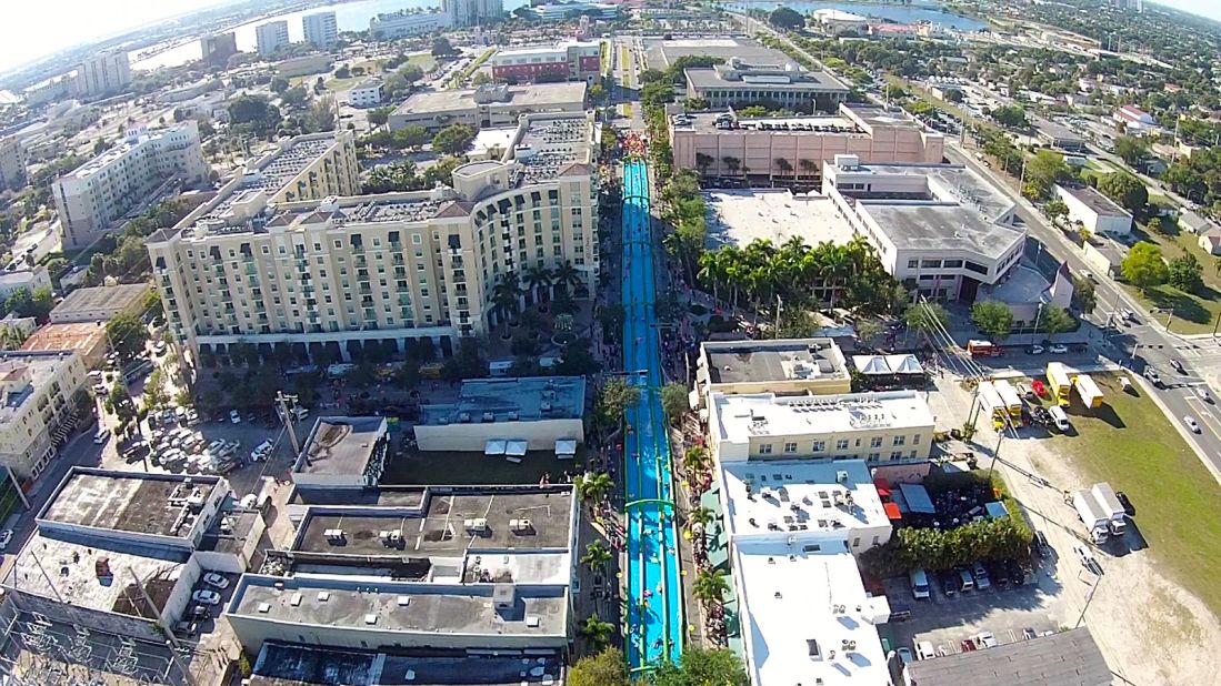 After picking the location, Slide the City supports local organizers by advising on location, crowd control, slider technology and the water system. It visited West Palm Beach earlier this year.