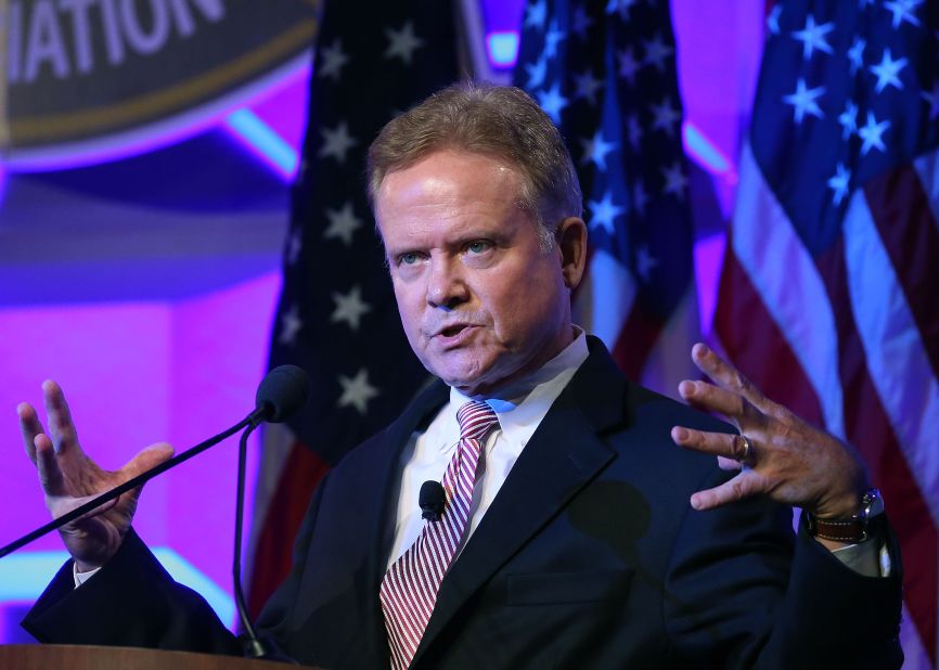 Former Virginia Democratic Sen. Jim Webb speaks at the National Sheriffs' Association annual conference on June 30, 2015, in Baltimore, Maryland, a few days before he announced his presidential run. "I understand the odds, particularly in today's political climate where fair debate is so often drowned out by huge sums of money," Webb wrote on his website. "I know that more than one candidate in this process intends to raise at least a billion dollars -- some estimates run as high as two billion dollars -- in direct and indirect financial support."
