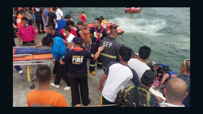 Photos of the ferry accident in Ormoc City, from Philippine radio station "Serbisyo Publiko sa Radyo"
