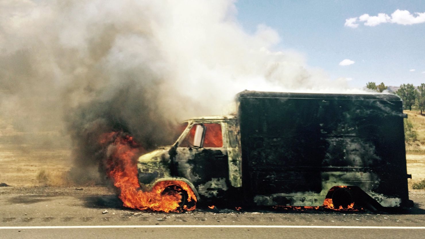 Jay Rutherford of the band Los Colognes posted a photo of a van that California authorities say was transporting fireworks.

