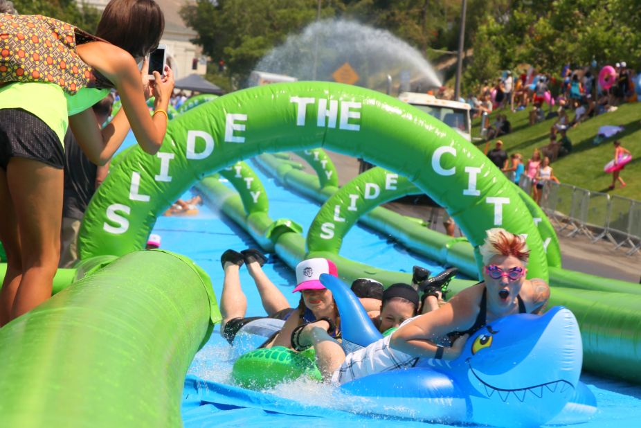 "You've grown and the slide has too," says Amy Gessel, Slide the City's spokesperson. Inspired by fond childhood memories, Slide the City was founded in 2013.