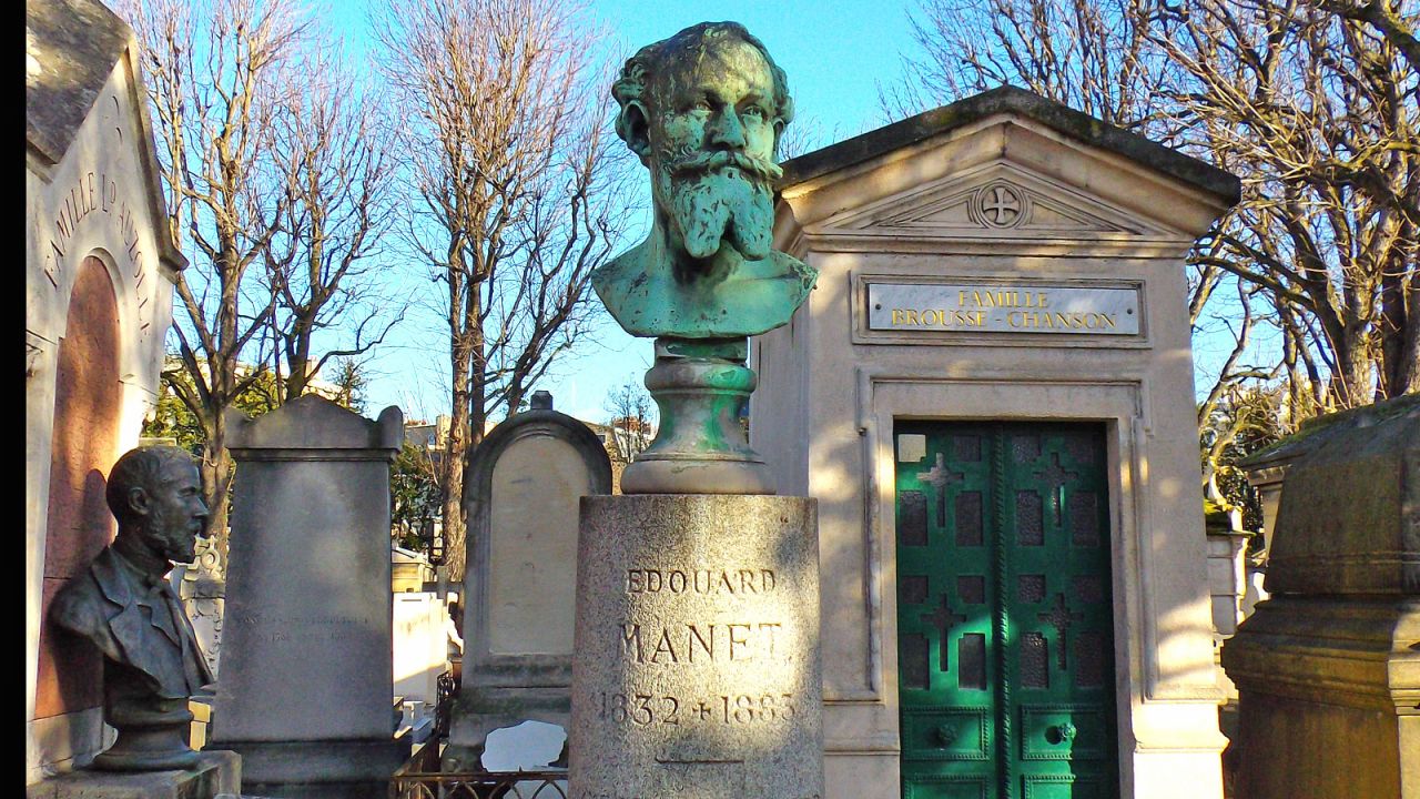 Interred impressionist: Painter Edouard Manet's grave.